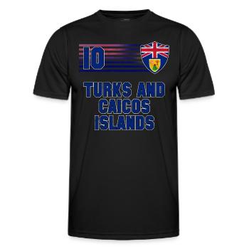 Turks and Caicos Islands - Men's Functional T-Shirt - black - Front - AI Model Male 178 dark (178cm)