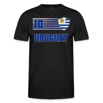Uruguay - T-shirt sport Homme - noir - Devant - AI Model Male 178 dark (178cm)