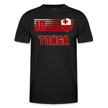 Tonga - T-shirt sport Homme - noir - Devant - AI Model Male 178 dark (178cm)