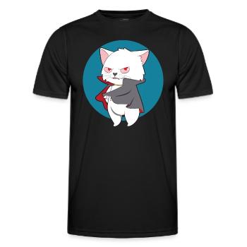 VAMPIRE CAT Halloween Vampir Horror Monster - T-shirt sport Homme - noir - Devant - AI Model Male 178 dark (178cm)