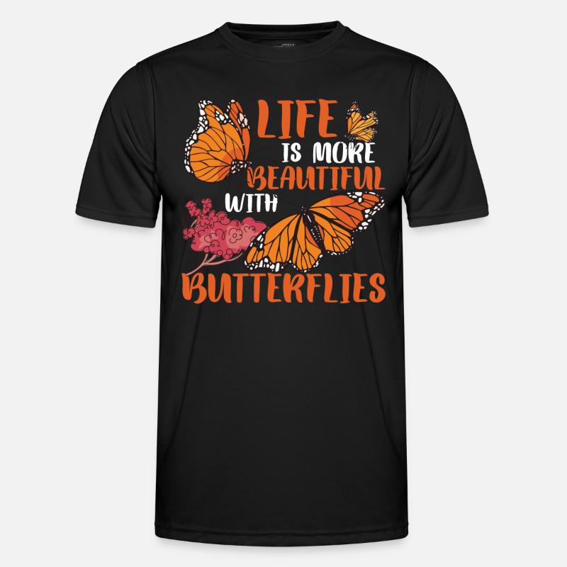 Schmetterling Monarch Geschenk Männer Funktions-T-Shirt