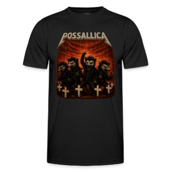 Groupe de rock Possum Opossum - T-shirt sport Homme - noir - Devant - AI Model Male 178 dark (178cm)