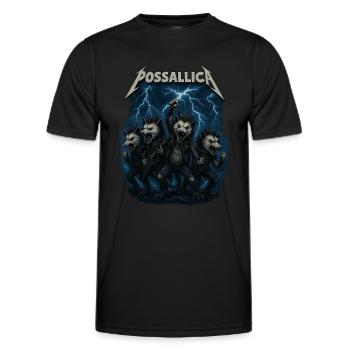 Groupe de rock Possum Opossum - T-shirt sport Homme - noir - Devant - AI Model Male 178 dark (178cm)