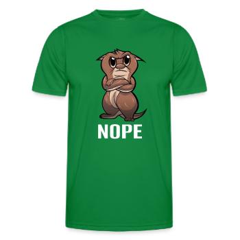 Nope otter um nö ohnoo funny saying - Men's Functional T-Shirt - kelly green - Front - AI Model Male 178 dark (178cm)