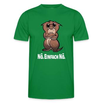 Nö Einfach Nö Otter Lustiges Spruch - Männer Funktions-T-Shirt - Kelly Green - Vorne - AI Model Male 178 dark (178cm)
