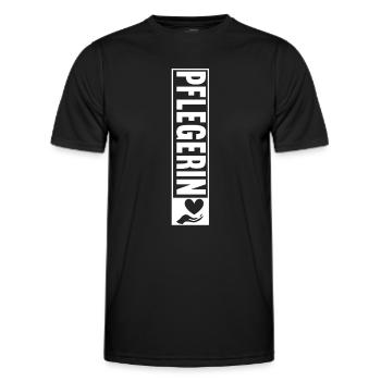 Pflegerin Mit Herz Altenpflege Pflegeleben - Männer Funktions-T-Shirt - Schwarz - Vorne - AI Model Male 178 dark (178cm)