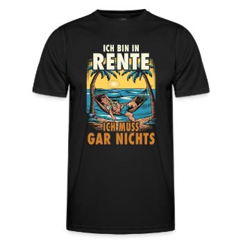 Je suis retraité Retraité Retraité - T-shirt sport Homme - noir - Devant - AI Model Male 178 dark (178cm)