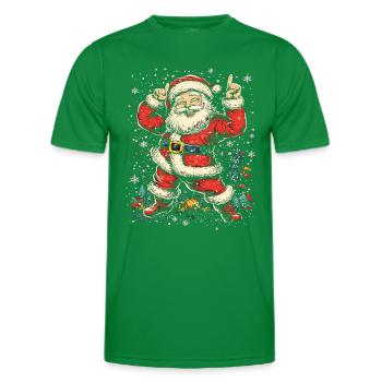 Weihnachtsmann Vintage Weihnachten X-Mas Vibes - Männer Funktions-T-Shirt - Kelly Green - Vorne - AI Model Male 178 dark (178cm)