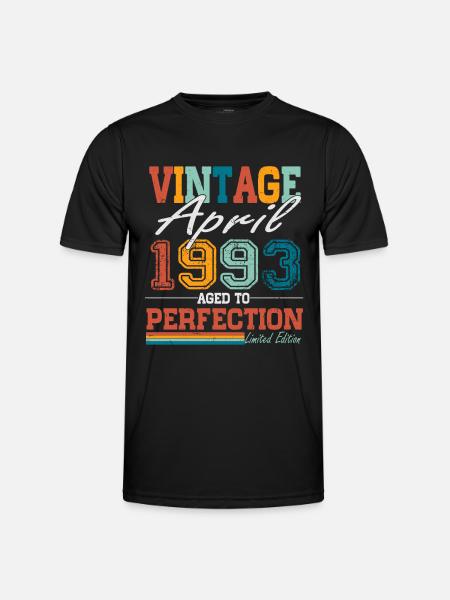 April 1993 Vintage vintage fødselsdagsgave - Funktionsshirt til herrer - sort