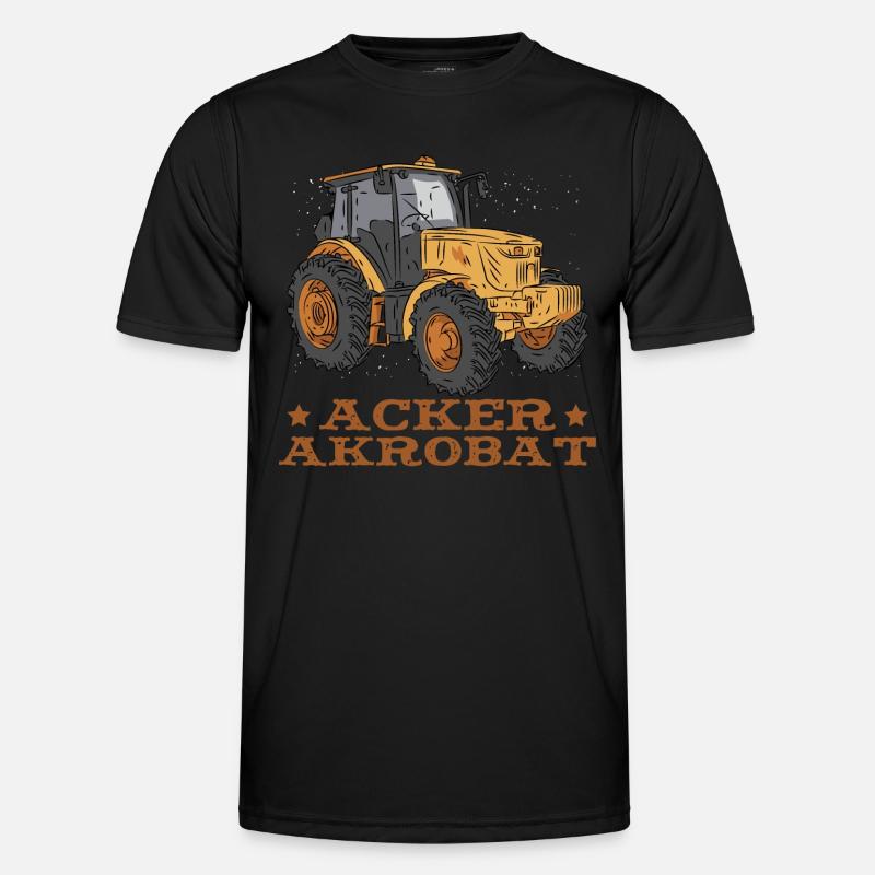 Acker Akrobat Feld Traktor Vieh Feld Männer Funktions-T-Shirt