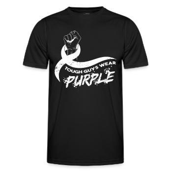 Les durs à cuire portent du violet - T-shirt sport Homme - noir - Devant - AI Model Male 178 dark (178cm)