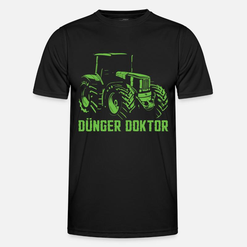 Dünger Traktor Männer Funktions-T-Shirt