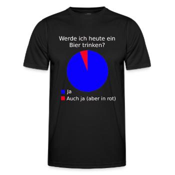Bier Biertrinker Wochenende Ausgehen Party lustig - Männer Funktions-T-Shirt - Schwarz - Vorne - AI Model Male 178 dark (178cm)