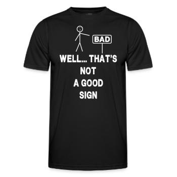 Brunnen... Das ist kein gutes Zeichen - Männer Funktions-T-Shirt - Schwarz - Vorne - AI Model Male 178 dark (178cm)