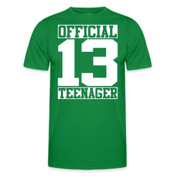 Officiellement un adolescent - T-shirt sport Homme - vert - Devant - AI Model Male 178 dark (178cm)