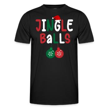 Tinsel Tits And Jingle Balls - Funny Christmas - Men's Functional T-Shirt - black - Front - AI Model Male 178 dark (178cm)