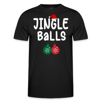 Tinsel Tits And Jingle Balls - Funny Christmas - Men's Functional T-Shirt - black - Front - AI Model Male 178 dark (178cm)