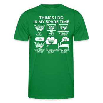 Dinge, die ich in meiner Freizeit mache - Ramen - Männer Funktions-T-Shirt - Kelly Green - Vorne - AI Model Male 178 dark (178cm)