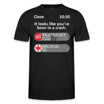 Es sieht so aus, als hättest du einen Unfall gehabt - Männer Funktions-T-Shirt - Schwarz - Vorne - AI Model Male 178 dark (178cm)