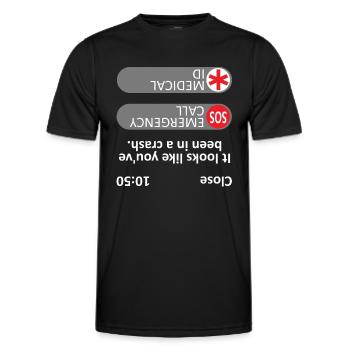 Es sieht so aus, als hättest du einen Unfall gehabt - Meme - Männer Funktions-T-Shirt - Schwarz - Vorne - AI Model Male 178 dark (178cm)