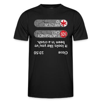 Es sieht so aus, als hättest du einen Unfall gehabt - Männer Funktions-T-Shirt - Schwarz - Vorne - AI Model Male 178 dark (178cm)