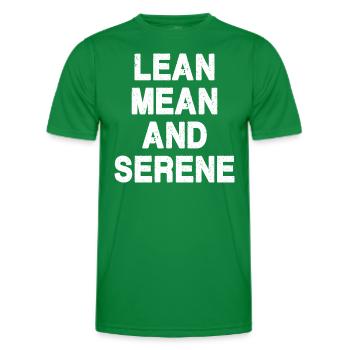 Schlank, gemein und gelassen - Männer Funktions-T-Shirt - Kelly Green - Vorne - AI Model Male 178 dark (178cm)