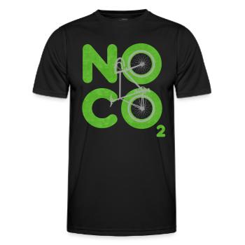 Kein CO2 - Männer Funktions-T-Shirt - Schwarz - Vorne - AI Model Male 178 dark (178cm)