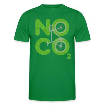 No CO2 - Men's Functional T-Shirt - kelly green - Front - AI Model Male 178 dark (178cm)