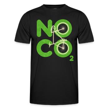 Kein CO2 - Männer Funktions-T-Shirt - Schwarz - Vorne - AI Model Male 178 dark (178cm)