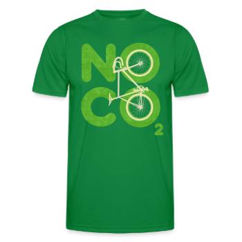 No CO2 - Men's Functional T-Shirt - kelly green - Front - AI Model Male 178 dark (178cm)