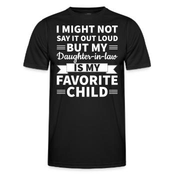 Meine Schwiegertochter ist mein Lieblingskind - Männer Funktions-T-Shirt - Schwarz - Vorne - AI Model Male 178 dark (178cm)