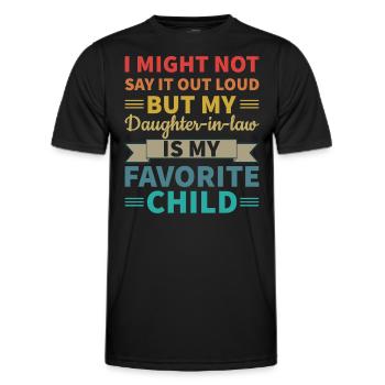 Meine Schwiegertochter ist mein Lieblingskind - Männer Funktions-T-Shirt - Schwarz - Vorne - AI Model Male 178 dark (178cm)