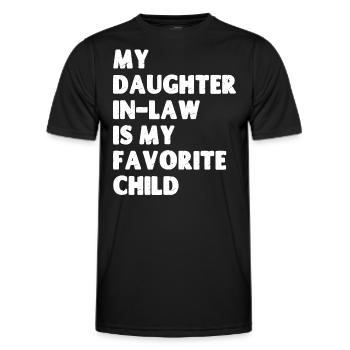 Meine Schwiegertochter ist mein Lieblingskind - Männer Funktions-T-Shirt - Schwarz - Vorne - AI Model Male 178 dark (178cm)