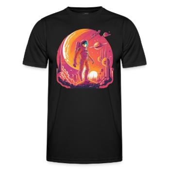 Weltraum-Fantasie - Männer Funktions-T-Shirt - Schwarz - Vorne - AI Model Male 178 dark (178cm)