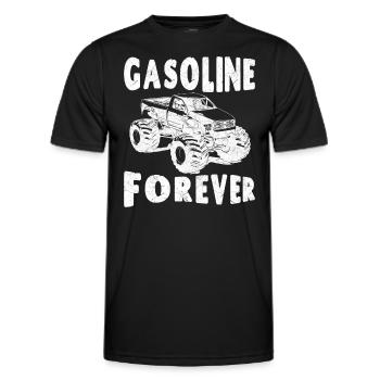 Gasoline Forever - Men's Functional T-Shirt - black - Front - AI Model Male 178 dark (178cm)