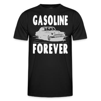 Gasoline Forever - Men's Functional T-Shirt - black - Front - AI Model Male 178 dark (178cm)