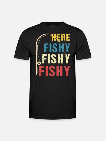 Here Fishy Fishy Fishy - Men's Functional T-Shirt - black