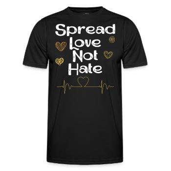 Répandez l’amour, pas la haine - T-shirt sport Homme - noir - Devant - AI Model Male 178 dark (178cm)