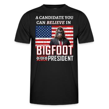 Bigfoot For President! - Men's Functional T-Shirt - black - Front - AI Model Male 178 dark (178cm)