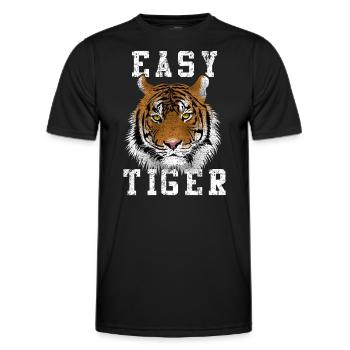 Easy Tiger - Men's Functional T-Shirt - black - Front - AI Model Male 178 dark (178cm)