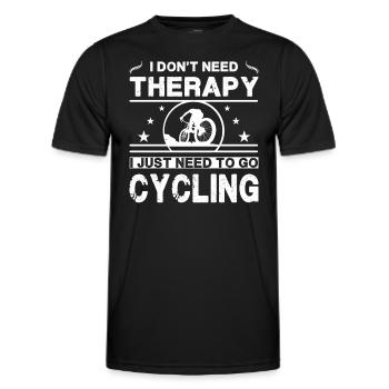 Ich brauche keine Therapie. Ich muss nur Rad fahren - Männer Funktions-T-Shirt - Schwarz - Vorne - AI Model Male 178 dark (178cm)