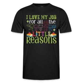 Kindergarten Daycare Teacher - Men's Functional T-Shirt - black - Front - AI Model Male 178 dark (178cm)