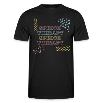 Speech Therapy - Men's Functional T-Shirt - black - Front - AI Model Male 178 dark (178cm)