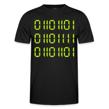 MOM - in Binary - Men's Functional T-Shirt - black - Front - AI Model Male 178 dark (178cm)