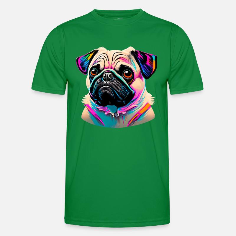 Pug Head Pug Graffiti Men's Functional T-Shirt