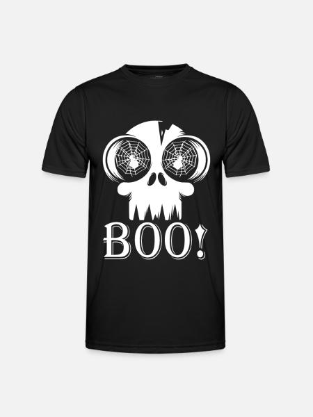 HALLOWEEN CREEPY SKULL BOO! - Men's Functional T-Shirt - black