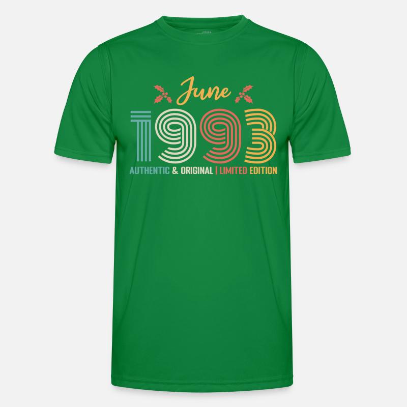 Juni 1993 Geburtstag Juni 1993 Retro Juni Männer Funktions-T-Shirt