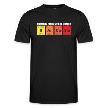 Sarkasmus Humor chemische Buchstaben Spruch - Männer Funktions-T-Shirt - Schwarz - Vorne - AI Model Male 178 dark (178cm)