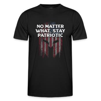 No Matter What Patriotic American Patriotism USA - Men's Functional T-Shirt - black - Front - AI Model Male 178 dark (178cm)