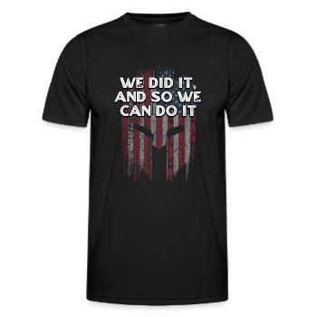 We Did It Patriotic American Patriotism USA - Men's Functional T-Shirt - black - Front - AI Model Male 178 dark (178cm)